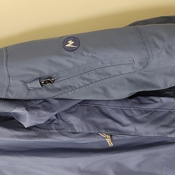 Marmot Women's Jacket  Rain Coat Outdoor Blue  Detachable Hood Size Medium - Picture 4 of 16